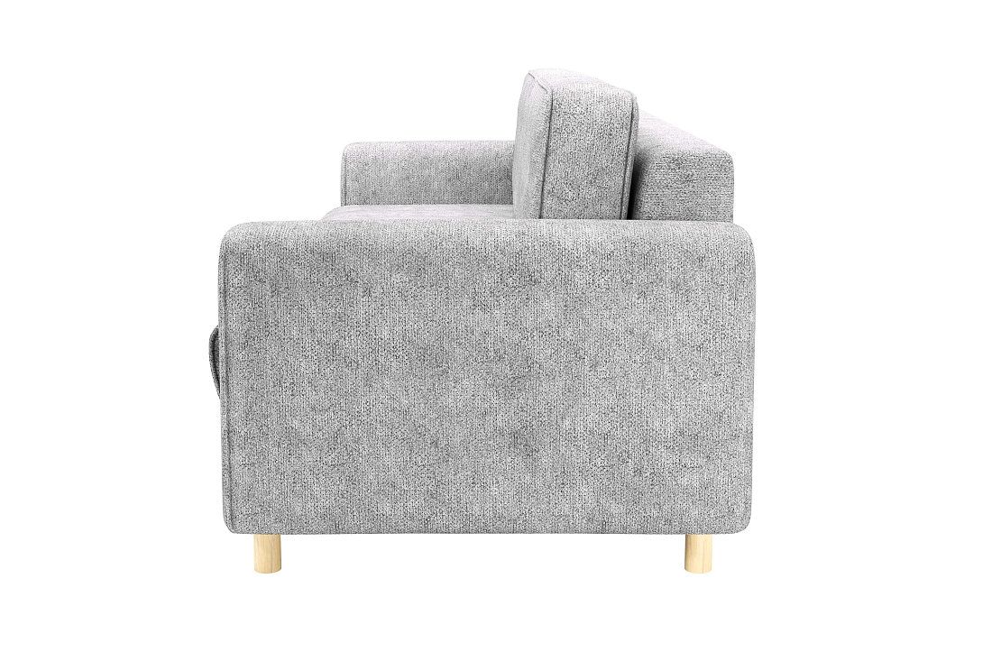 Шелдон / Диван - кровать 3-х местн. велюр sierra 1 светло-серый